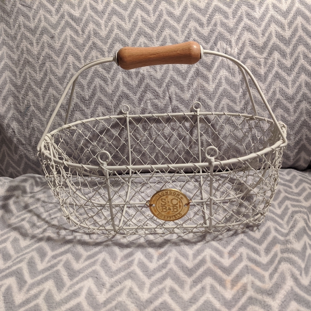 Decorative basket London - white